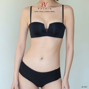 Áo Ngực Cúp Ngang Cổ V Đáp Ren Đệm 1.5cm Không Gọng A101 - 2227