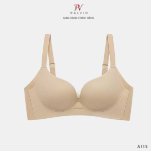 Áo Ngực Nữ Quả Mịn Cách Điệu Đáp Ren Ngực Mút Dày 1cm Không Gọng A115