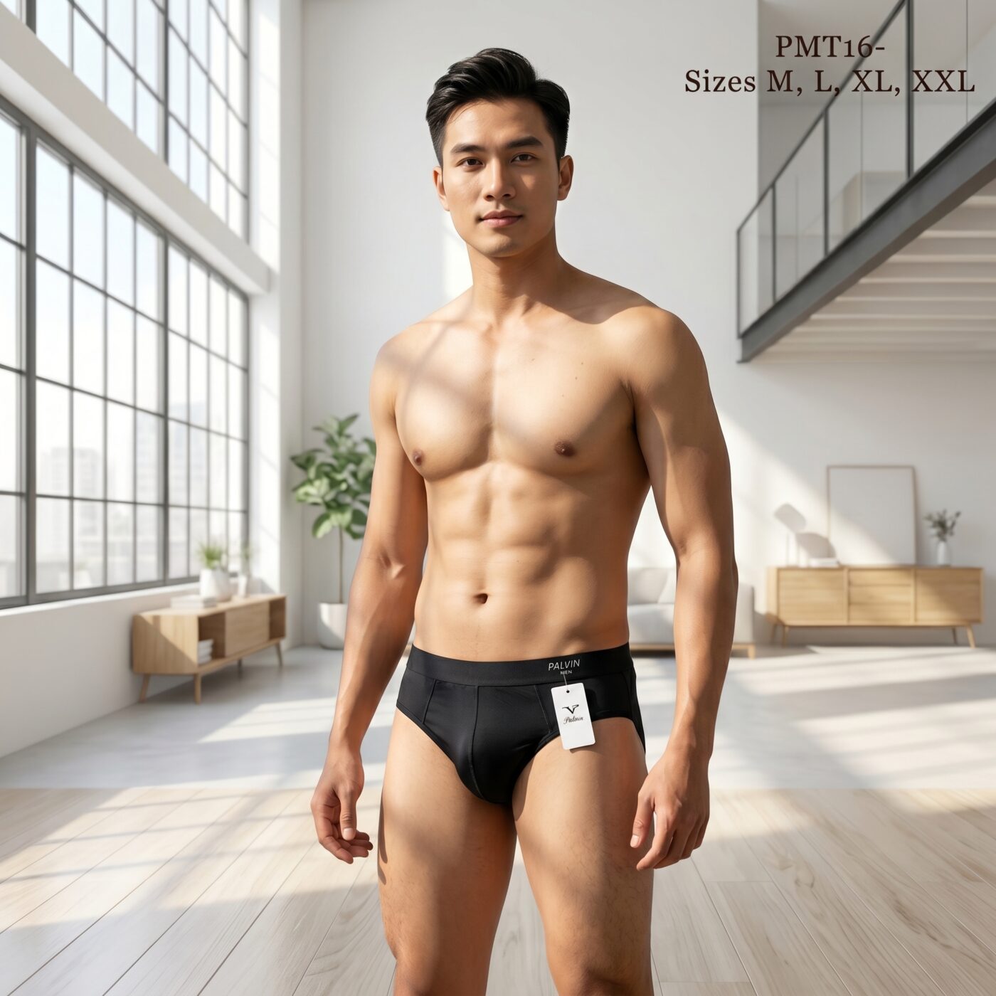 Sịp tam giác thông hơi Palvin 86%nylon-14%spandex -  size L, XL, XXL, 3XL - GNY