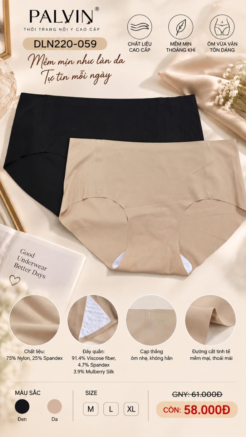 🔥 DLN220-059 – QUẦN LÓT NỮ CẠP CAO, ÔM DÁNG CỰC ĐẸP