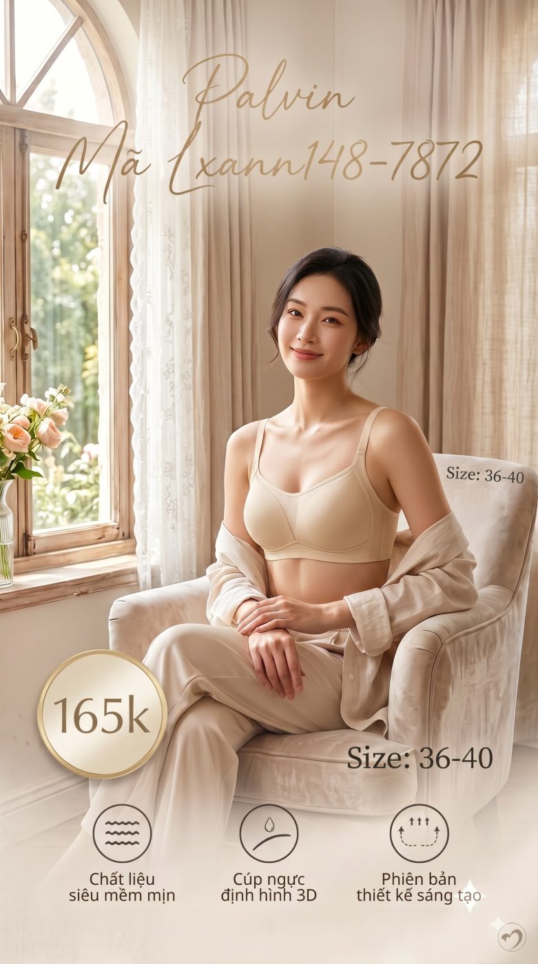 LXANN148-7872 – ÁO LÓT NỮ SEAMLESS KHÔNG GỌNG | MỀM MỊN, ÔM ÊM, TÔN DÁNG